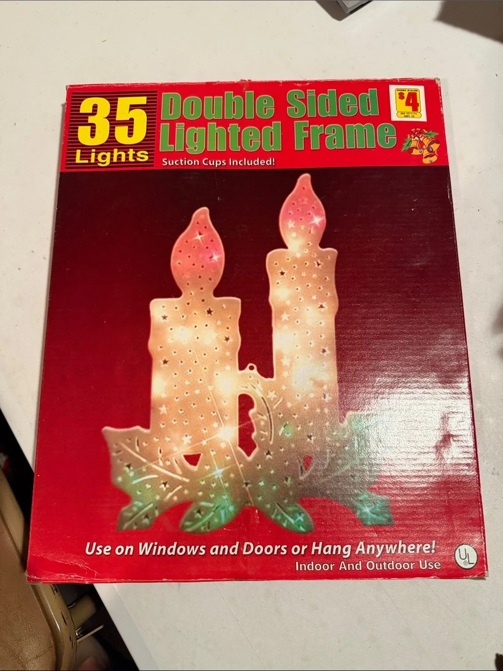 Vintage 14” Colorful Light Up Plastic Candle Christmas Holiday Window Display